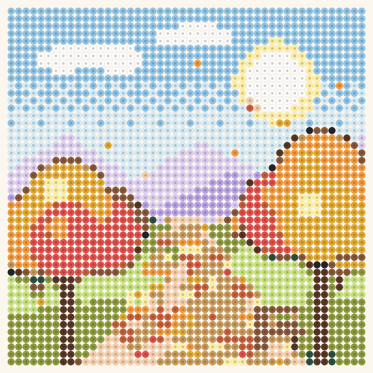 Autumn Path fuse bead pattern preview