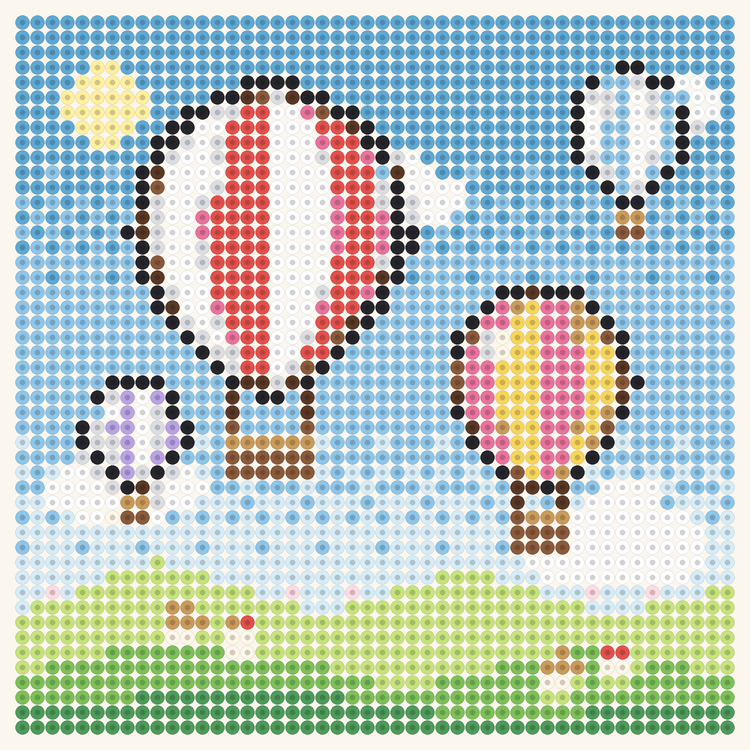 Morning Balloons fuse bead pattern preview