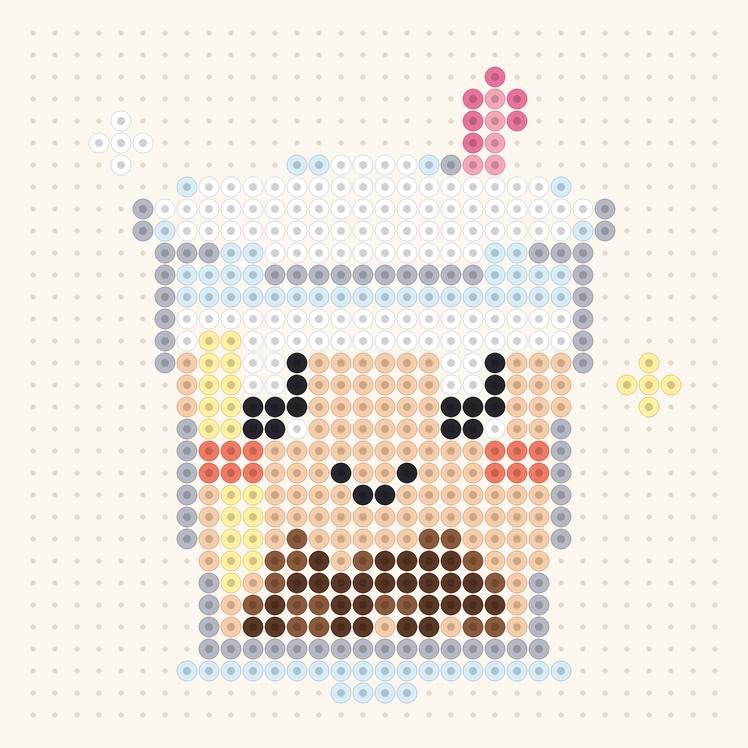 Boba Buddy fuse bead pattern preview