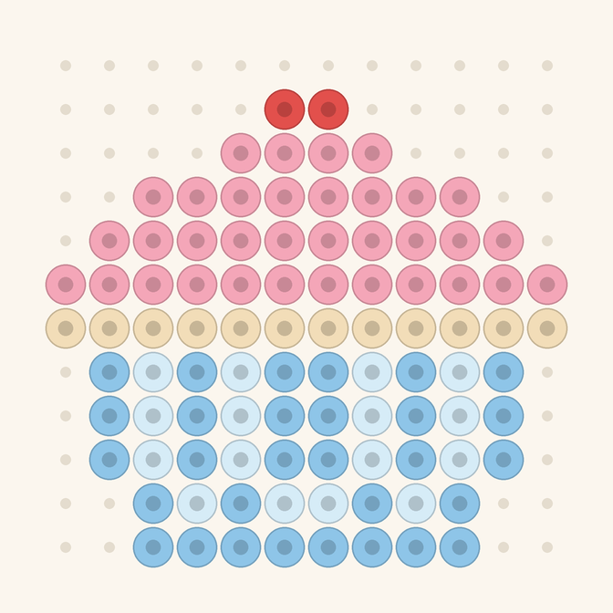 Cherry Cupcake fuse bead pattern preview