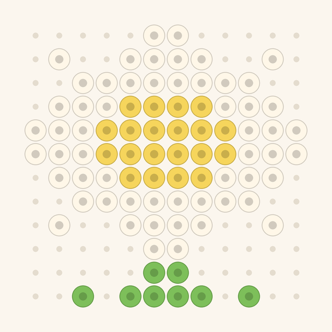 Daisy fuse bead pattern preview
