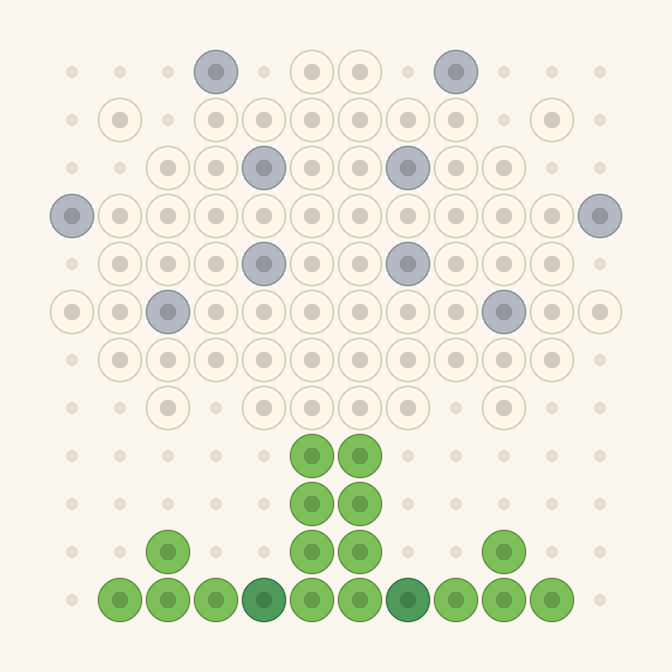 Dandelion fuse bead pattern preview