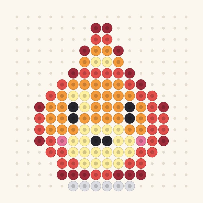Ember Pup fuse bead pattern preview