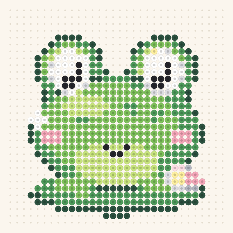 Lily Pad Frog fuse bead pattern preview