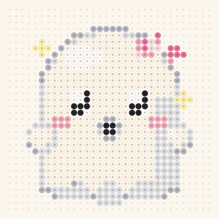 Soft Ghost fuse bead pattern preview