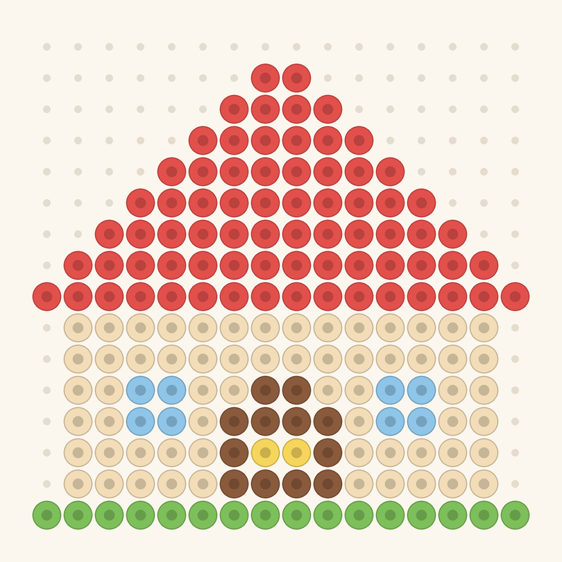 Hillside House fuse bead pattern preview