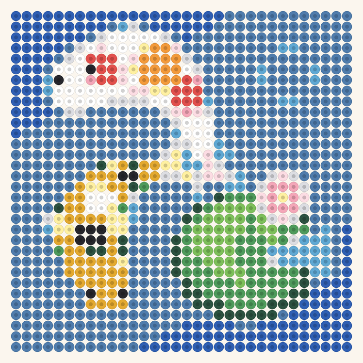 Koi Pond fuse bead pattern preview