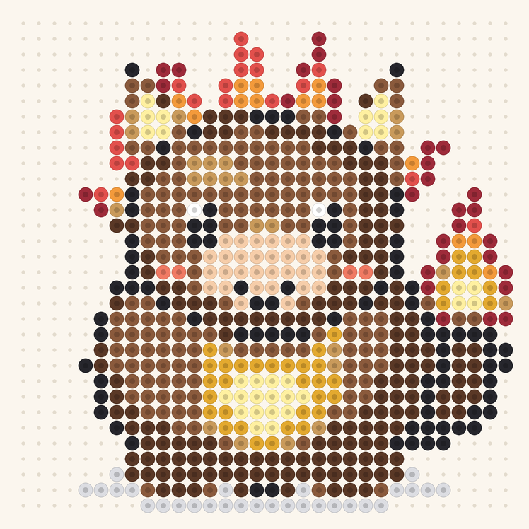 Lava Mane fuse bead pattern preview