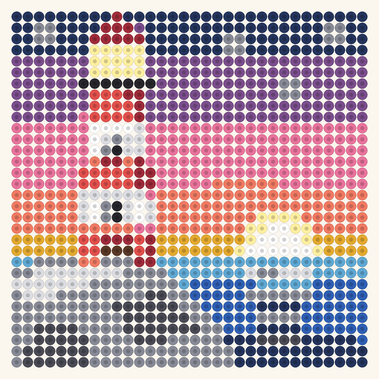 Lighthouse at Dusk fuse bead pattern preview