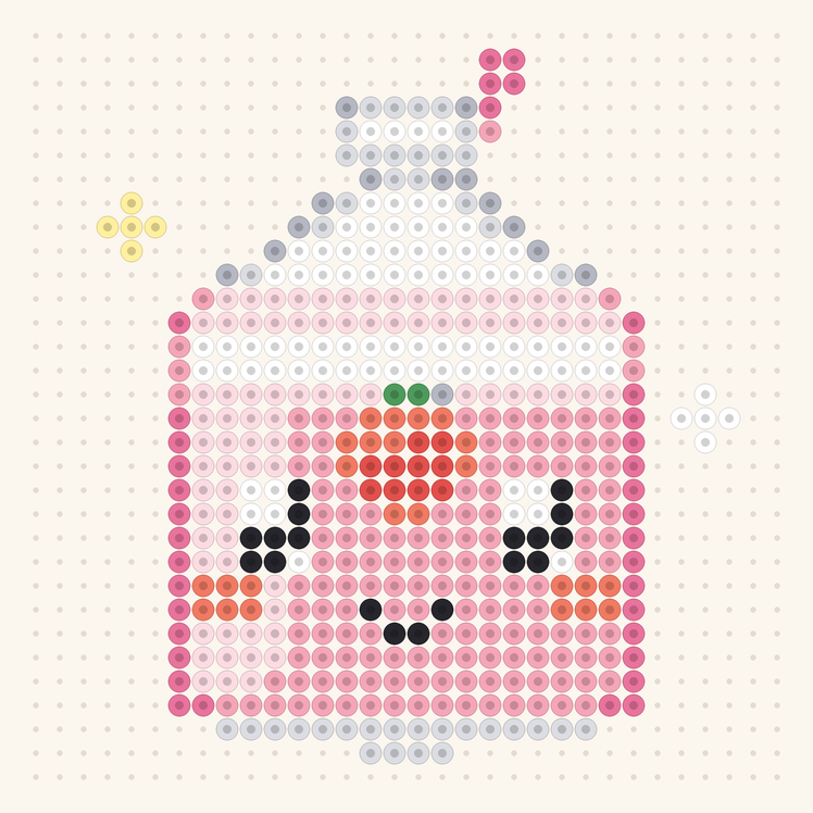 Strawberry Milk fuse bead pattern preview