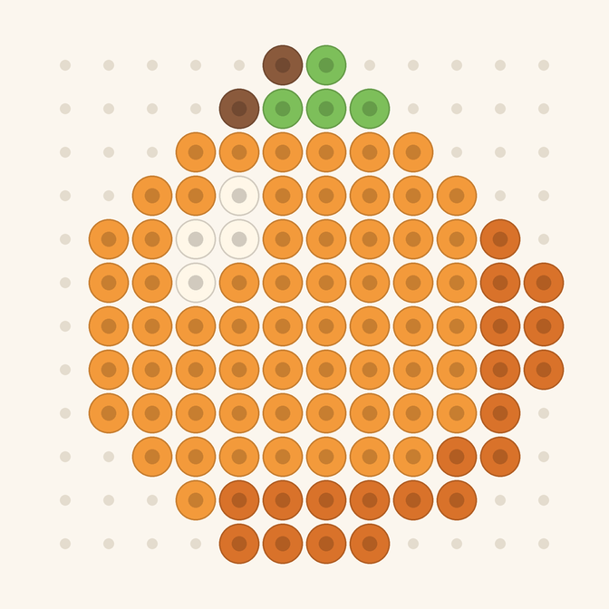 Afternoon Tangerine fuse bead pattern preview