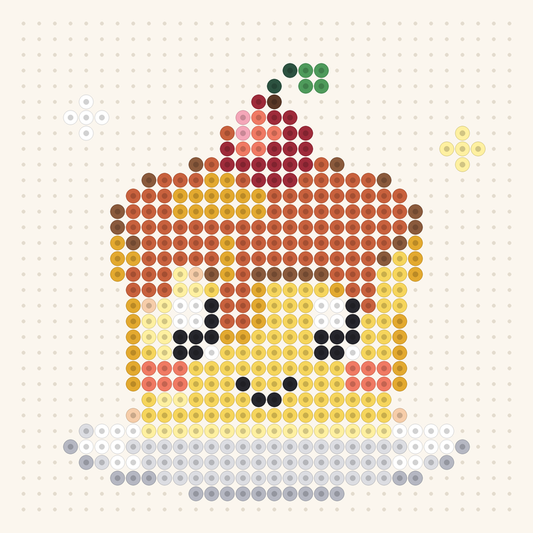 Pudding Cup fuse bead pattern preview