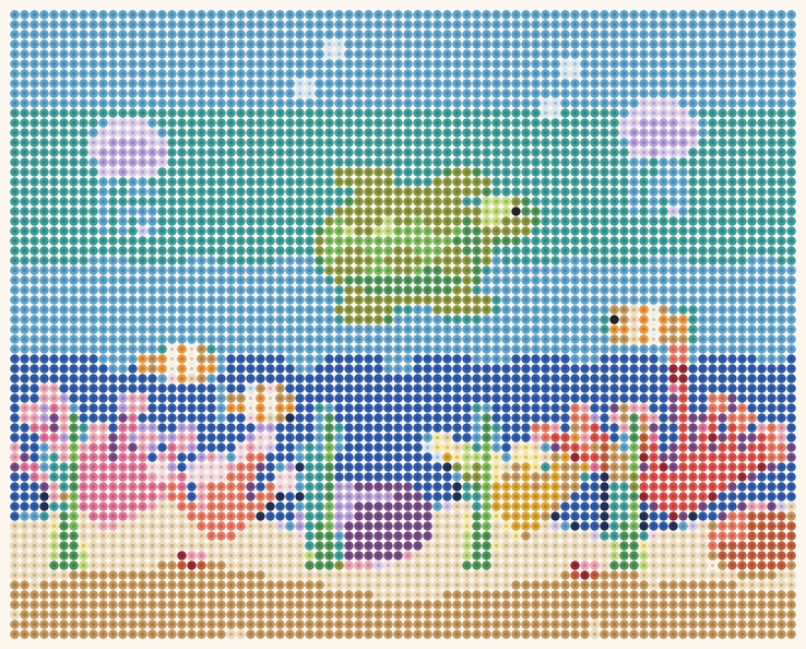 Coral Reef fuse bead pattern preview