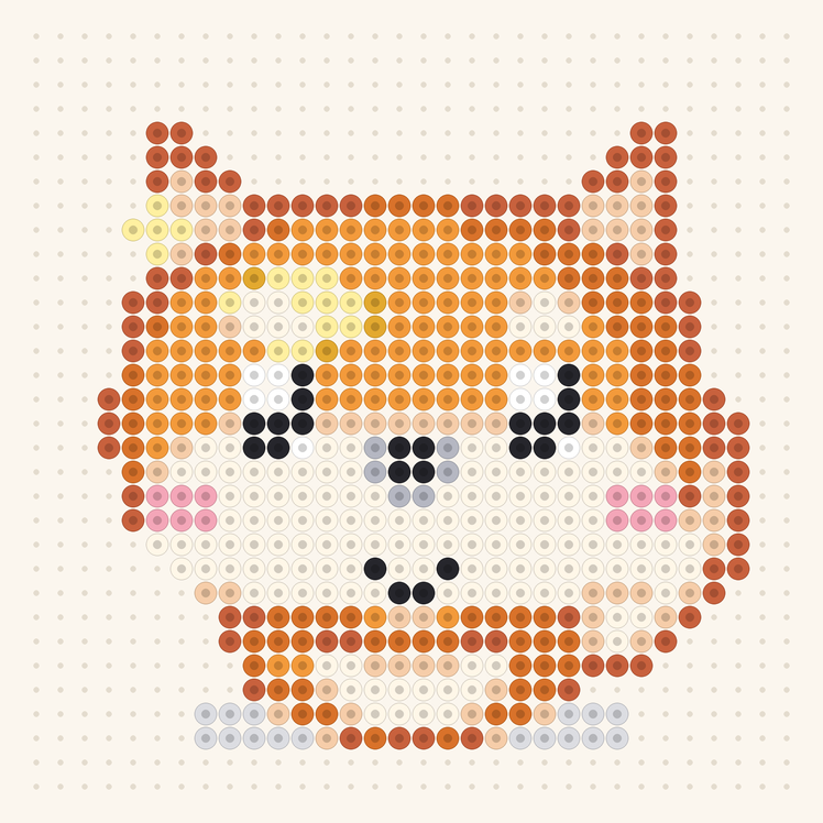 Little Shiba fuse bead pattern preview