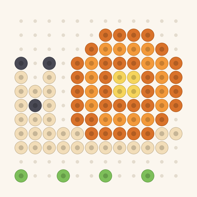 Take-it-slow Snail fuse bead pattern preview