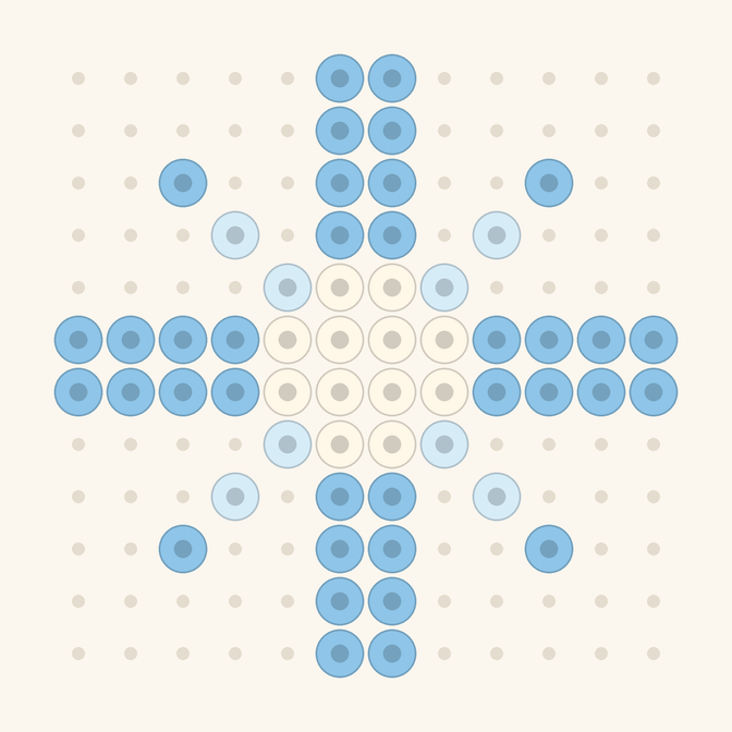 Snowflake fuse bead pattern preview