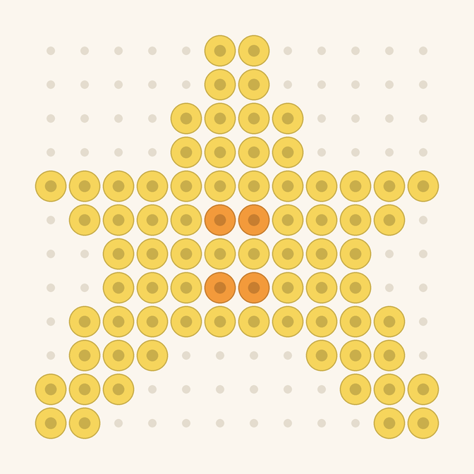 Wishing Star fuse bead pattern preview