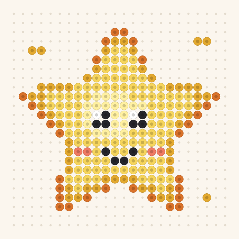 Star Fish Friend fuse bead pattern preview