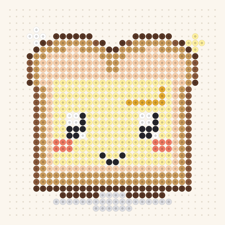 Smiling Toast fuse bead pattern preview