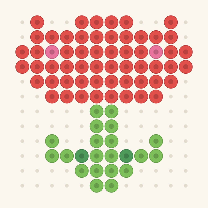 Tulip fuse bead pattern preview